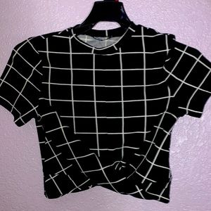 Black and white two piece outfit